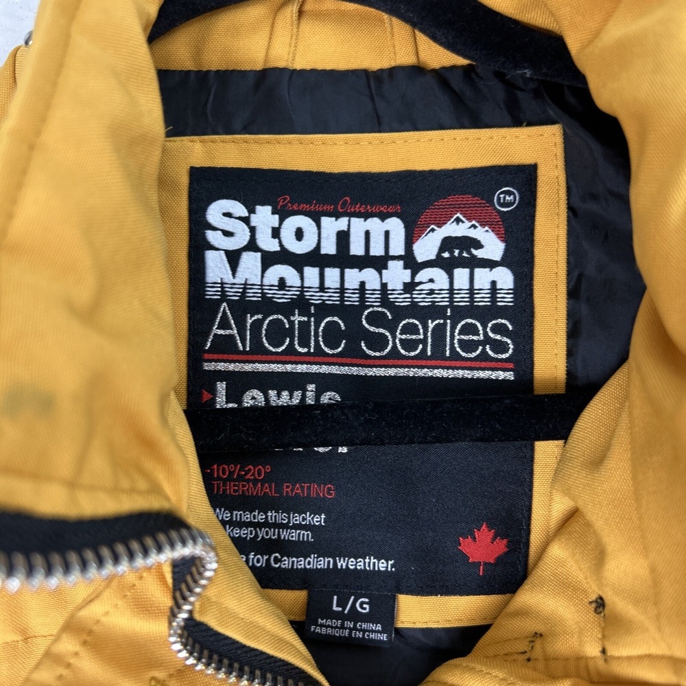 Storm Mountain Artic Series Lewis Puffer Winter Jacket Women Large Yellow - Picture 2 of 14